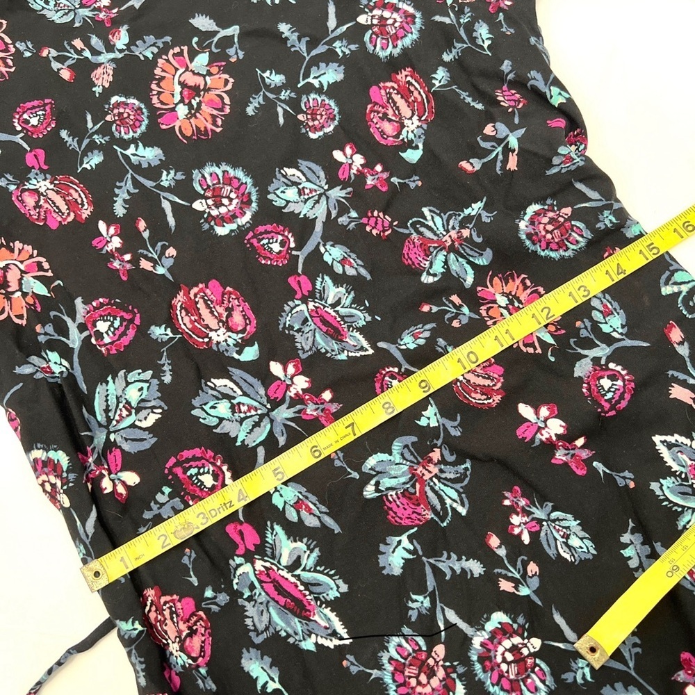 BEACH LUNCH LOUNGE Woman's Black & Floral Lightweight Midi Dress Size SP - Picture 10 of 11